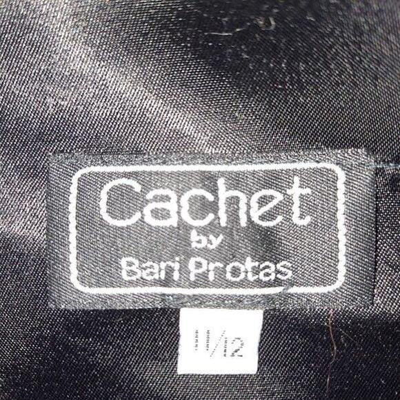 Vintage Velvet Jacket Teal Crystal Buttons Scalloped VNeck Edge Size 11/12 Y2K - Picture 4 of 10